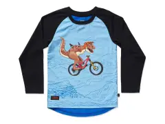 Kids Ride Shotgun "Dialled Dino Windproof Kids" Jersey - Blue Kids Ride Shotgun "Dialled Dino Windproof Kids" Jersey - Blue