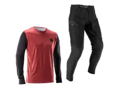 Leatt "Ride Kit MTB Gravity 1.0 Junior" Bekleidungsset - Dusty Red