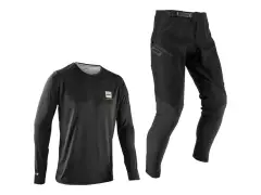 Leatt "Ride Kit MTB Gravity 1.0 Junior" Bekleidungsset - Ghost Black