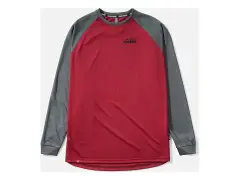 Loose Riders "Essentials Long Sleeve 2025" Jersey - Burgundy/Grey Loose Riders "Essentials Long Sleeve 2025" Jersey - Burgundy/Grey