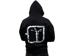 Mellowpark X kunstform "Collabo" Hooded Pullover - Black