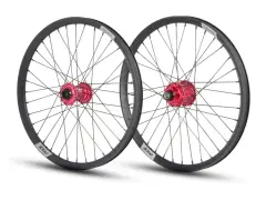 Pride Racing "Helium M24 X Matrix" Wheelset - 20 Inch (406) - 20/15mm - Splash Red/Black