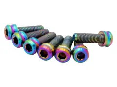 Pride Racing "Stem Titanium M8 Screw Kit" BMX Race Vorbauschrauben - Oil Slick, Titan M8 Pride Racing "Stem Titanium M8 Screw Kit" BMX Race Vorbauschrauben - Oil Slick, Titan M8