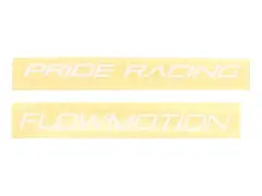 Pride Racing "Stickers Flowmotion" Stickerset - White