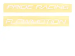Pride Racing "Stickers Flowmotion" Stickerset - White Pride Racing "Stickers Flowmotion" Stickerset - White