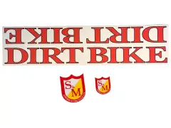S&M Bikes "Dirt Bike Mid 90s" Rahmen Stickerset S&M Bikes "Dirt Bike Mid 90s" Rahmen Stickerset