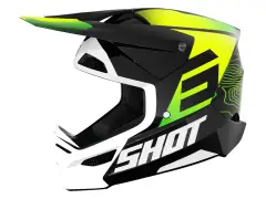 Shot Race Gear "Furious Apex" Fullface Helm - Neon Yellow