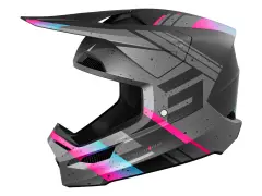 Shot Race Gear "Furious Mirage" Fullface Helm - Blue/Pink Matt Shot Race Gear "Furious Mirage" Fullface Helm - Blue/Pink Matt