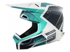 Shot Race Gear "Race Phaser" Fullface Helm - Blue/Turquoise Pearly