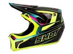 Shot Race Gear "Rogue Level" Fullface Helm - Neon Yellow/Pink Pearly Shot Race Gear "Rogue Level" Fullface Helm - Neon Yellow/Pink Pearly