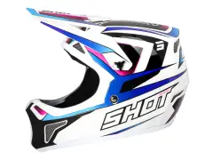 Shot Race Gear "Rogue Level" Fullface Helm - White/Blue Pearly Shot Race Gear "Rogue Level" Fullface Helm - White/Blue Pearly