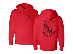 S&M Bikes "Two Shield" Hooded Pullover - Red