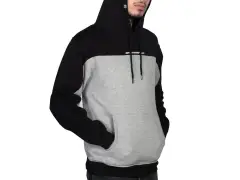 Stay Strong "Cut Off" Hooded Pullover - Black/Grey