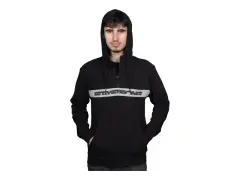 Stay Strong "Cut Stripe 1/4 Zip" Hooded Pullover - Black/Grey Stay Strong "Cut Stripe 1/4 Zip" Hooded Pullover - Black/Grey