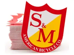 S&M Bikes "Medium Shield" Sticker 100 Pack S&M Bikes "Medium Shield" Sticker 100 Pack