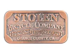 Stolen BMX "Small Crest Flat" Oberrohr Badge