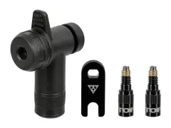 Topeak "TurboFlow Valve Combo" Ventiladapter-Set mit TurboHead Topeak "TurboFlow Valve Combo" Ventiladapter-Set mit TurboHead