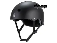 Triple 8 "Deep Cover" BMX Helmet - Black Matte