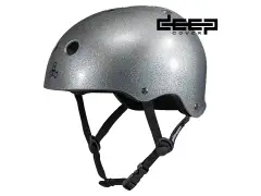 Triple 8 "Deep Cover" BMX Helmet - Silver Glitter