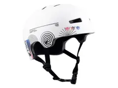 TSG "Evolution Graphic Design" BMX Helm - White Board-Cast TSG "Evolution Graphic Design" BMX Helm - White Board-Cast