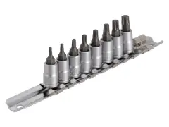 Unior "187HTXP8" Torx-Bitnuss Set - 1/4 Zoll, T8 bis T40 Unior "187HTXP8" Torx-Bitnuss Set - 1/4 Zoll, T8 bis T40