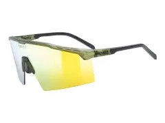 uvex "flowline" Sonnenbrille - Mirror Gold Lens / Olive Matt