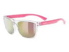 uvex "rookie" Sonnenbrille - Mirror Pink Lens / Clear-Pink (Kids)