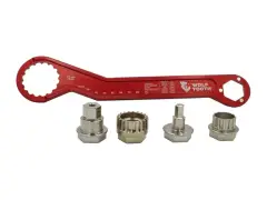 Wolf Tooth "Pack Wrench" Bottom Bracket Wrench - Kit with 4 Inserts Wolf Tooth "Pack Wrench" Bottom Bracket Wrench - Kit with 4 Inserts