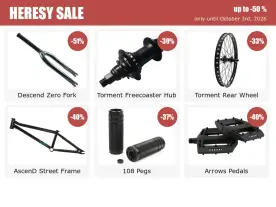 Heresy BMX Sale: Save up to 50 %, only until Oct. 3rd, 2026