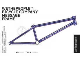 wethepeople "Message" 2019 BMX Rahmen - Galactic Purple