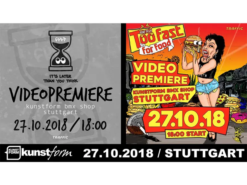 Cult & Bone Deth Video Premiere at kunstform BMX Shop