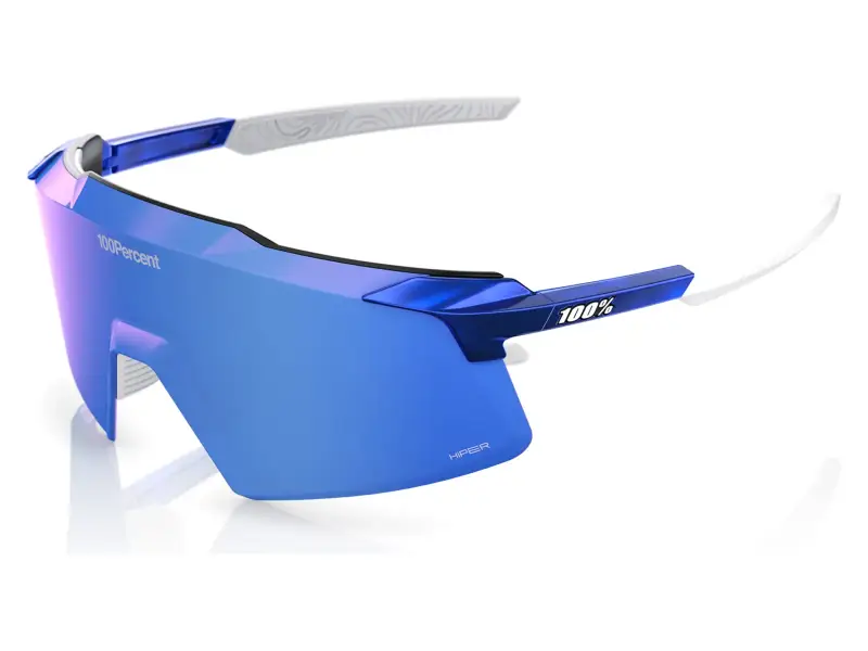 100 Percent "Aerocraft" Sonnenbrille - Red Bull Bora HiPER Royal Blue Mirror Lens / Gloss Blue Holog