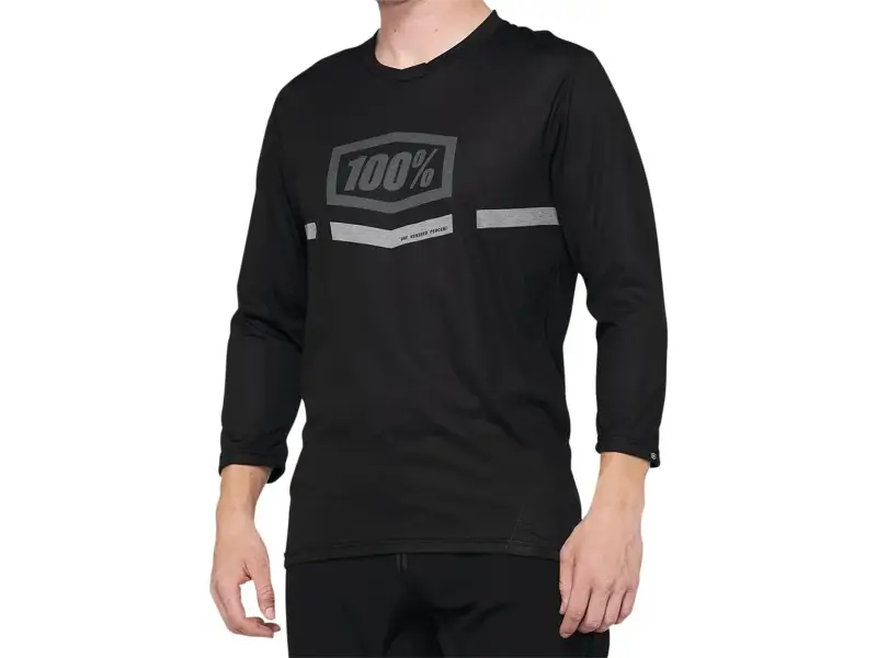 100 Percent "Airmatic" Jersey 3/4 Longsleeve - Black
