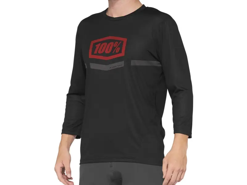 100 Percent "Airmatic" Jersey 3/4 Longsleeve - Black/Red