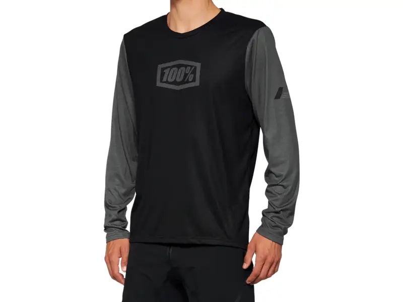 100 Percent "Airmatic" Jersey Longsleeve - Black/Grey