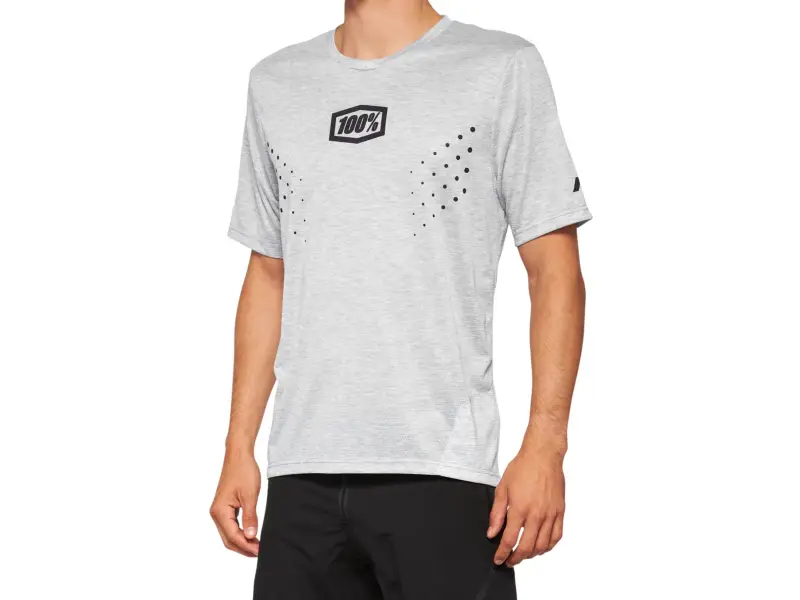100 Percent "Airmatic Mesh" Jersey T-Shirt - Grey