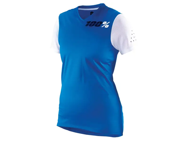 100 Percent "Airmatic Woman" Jersey T-Shirt - Blue/White