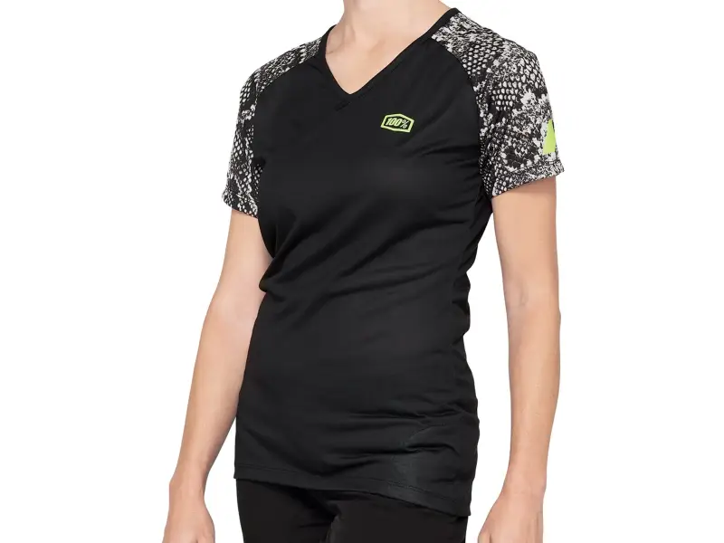 100 Percent "Airmatic Woman" T-Shirt - Black/Python