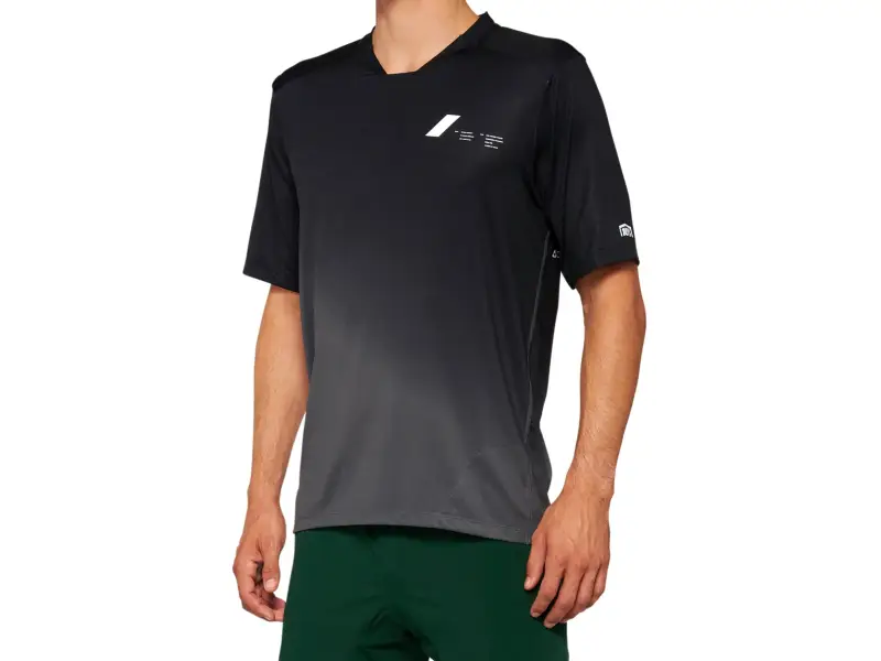 100 Percent "Celium" Jersey T-Shirt - Black/Charcoal