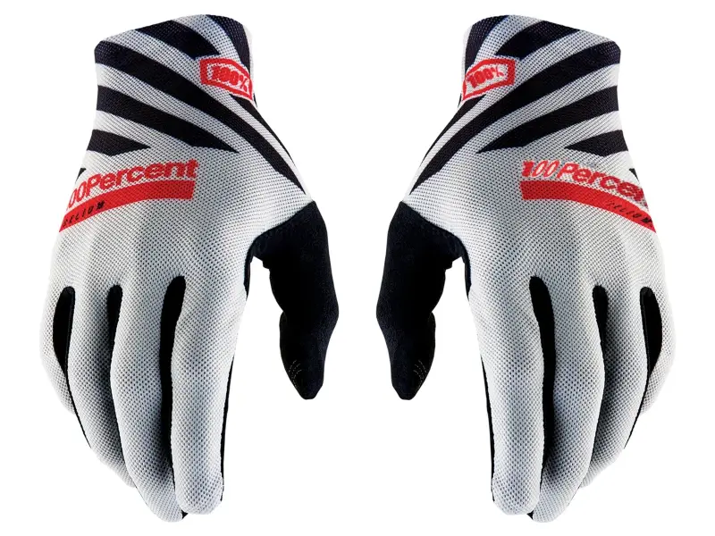 100 Percent "Celium" Handschuhe - Grey/Black/Red