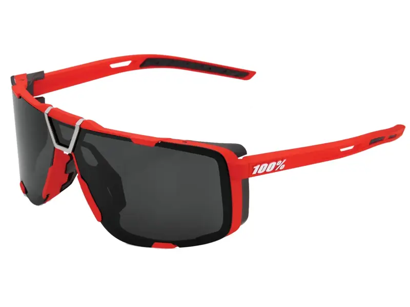 100 Percent "Eastcraft" Sunglasses - Mirror Lens / Soft Tact Red