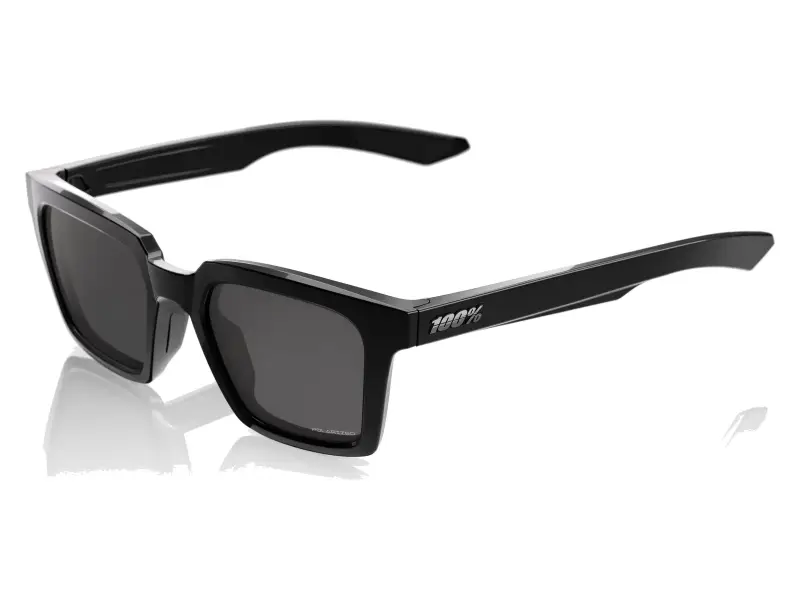 100 Percent "Erba" Sunglasses - Grey Polarized Lens / Polished Black