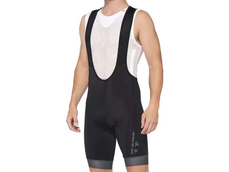 100 Percent "Exceeda Bib Liner" Pant - Black/Charcoal