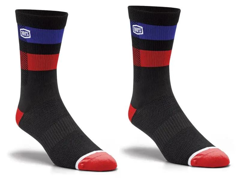100 Percent "Flow" Socken - Black/Red/Blue