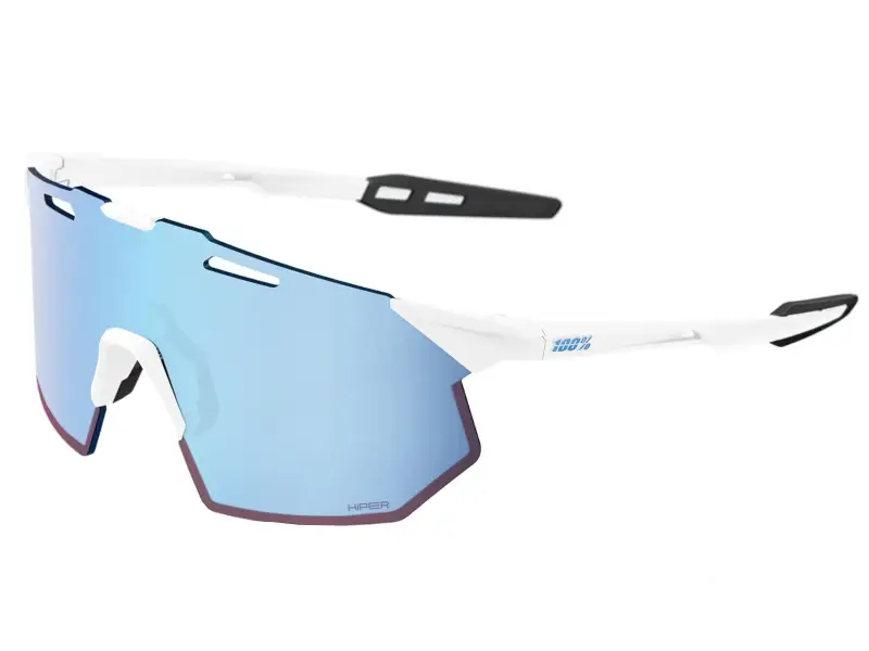 100 Percent "Hypercraft" Sunglasses - SQ Mirror Lens - Soft Tact White