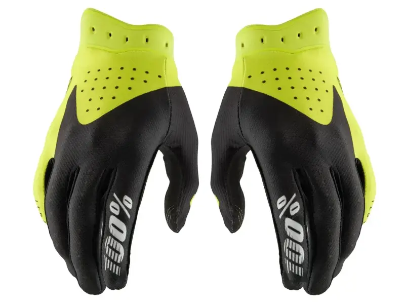 100 Percent "iTrack" Gloves - Black/Fluo Yellow