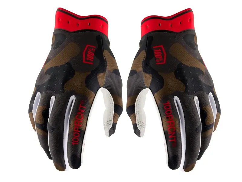 100 Percent "iTrack" Gloves - Camo/Red