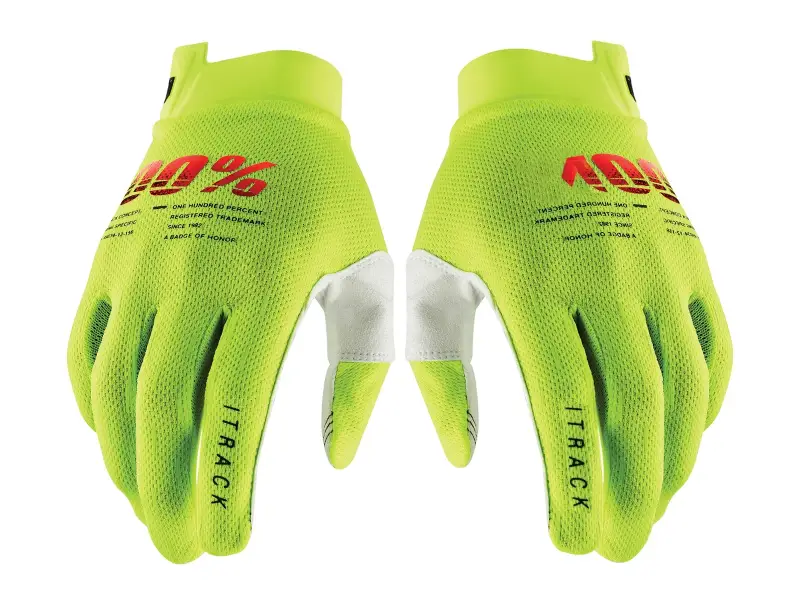 100 Percent "iTrack" Gloves - Fluo Yellow