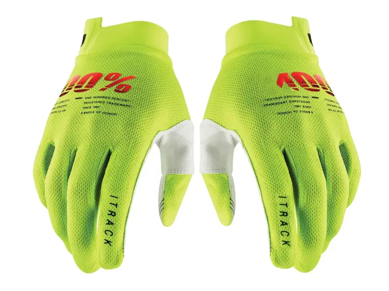100 Percent "iTrack" Gloves - Fluo Yellow