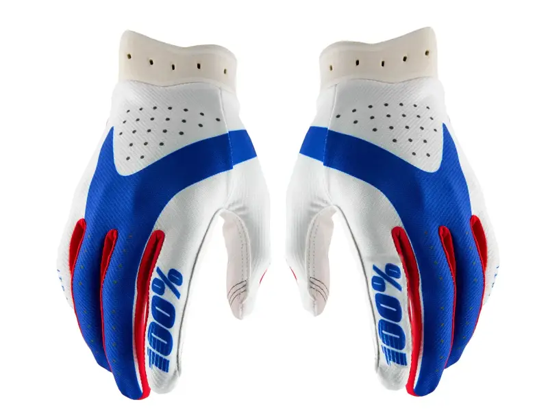 100 Percent "iTrack" Gloves - White/Blue